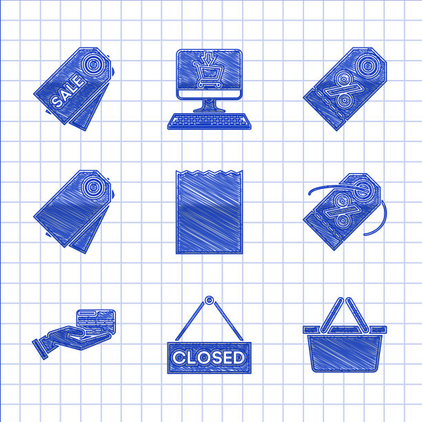 设纸购物袋挂有文字标志图片下载