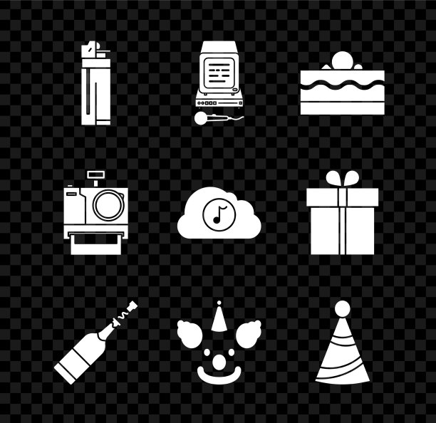 设置打火机卡拉ok蛋糕香槟瓶图片下载