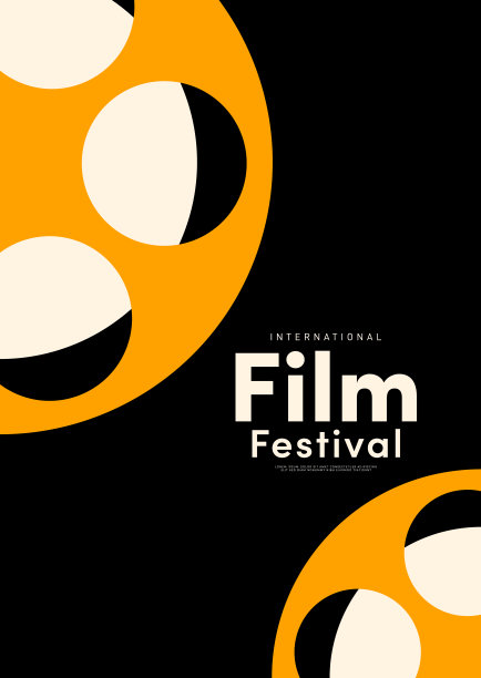 电影和电影海报设计模板背景与电影卷轴图片下载