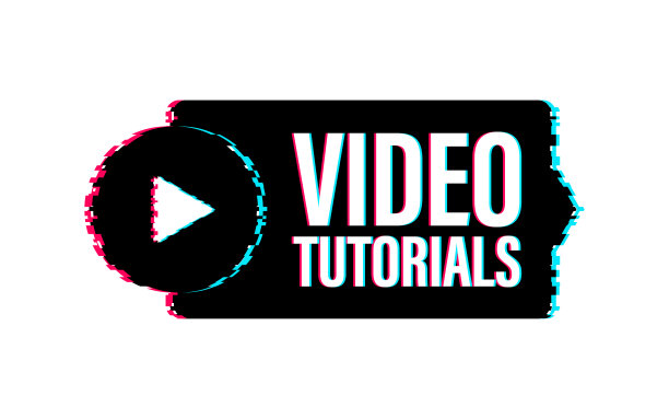 视频教程图标概念。学习和学习背景，远程教育和知识增长。故障图标。图片下载