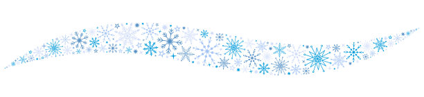 雪花波浪漩涡冬季装饰矢量插图旗帜孤立图片下载