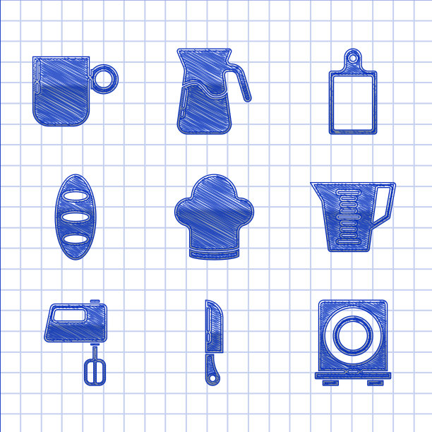 套厨师帽刀电炉量杯图片下载