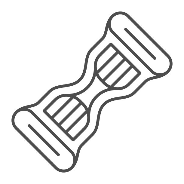 陀螺板顶视图细线图标，电动运输概念，陀螺滑板车矢量标志在白色背景上，轮廓风格图标为移动概念和网页设计。矢量图形。图片下载