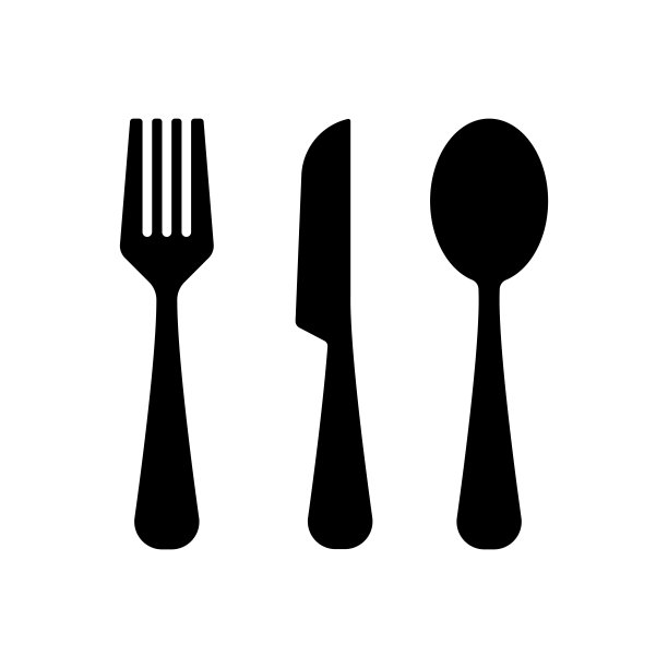 餐具勺，刀，叉图标矢量图片下载