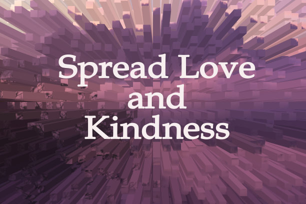 传播爱和善良的数字抽象三维爆炸插图背景。图片下载