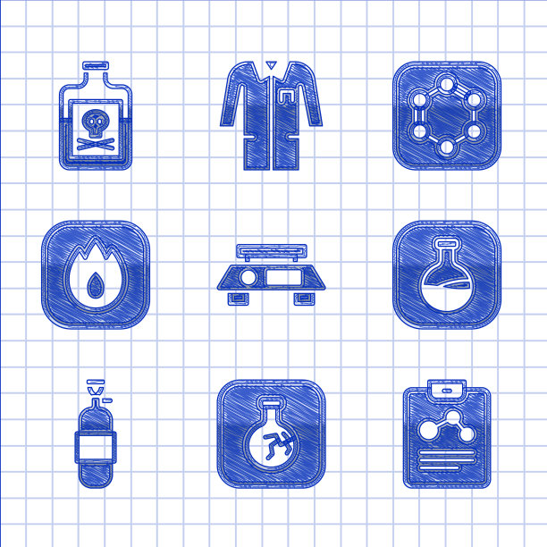 集电子秤破裂烧瓶化学图片下载