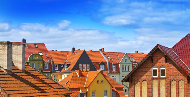 哈尔茨图林根州的诺德豪森市中心立面图片下载