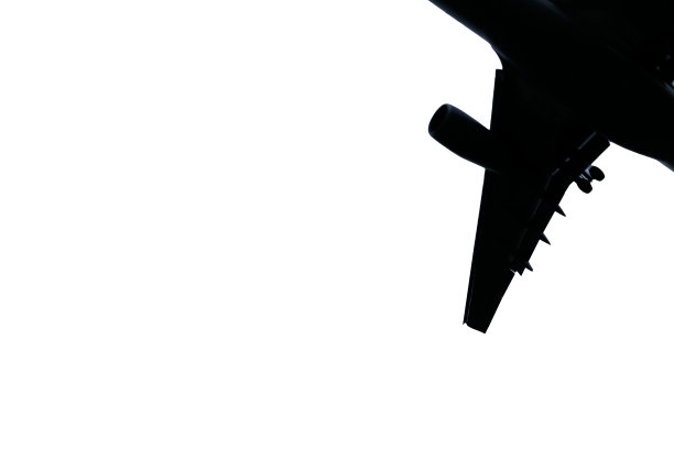 平面的一半在白色背景的角落图片下载