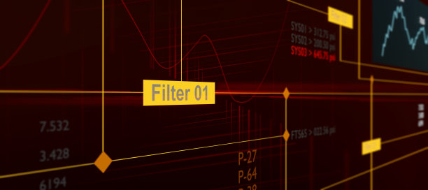 工业厂房配电盘，配黄色危险灯及图表。数字二叉树，具有节点、块、交换机和它们之间的连接。图片下载