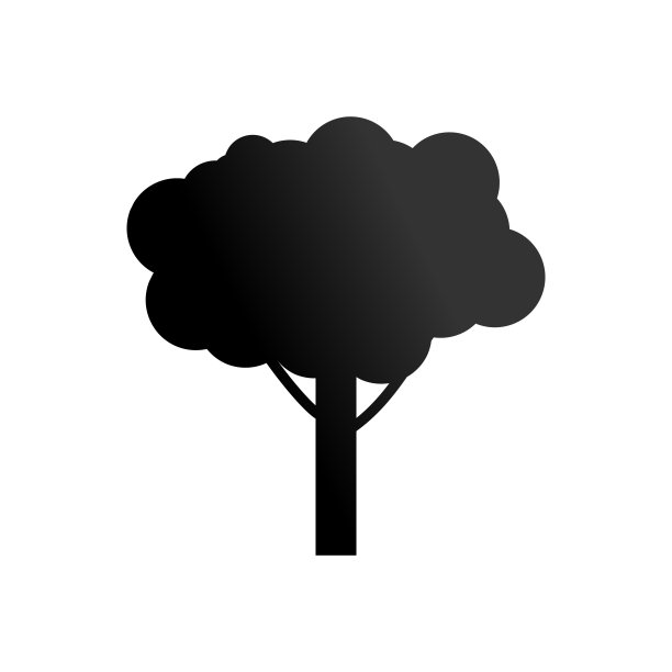 白色背景上的树图标。图片下载