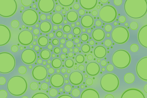 数字背景产生抽象的绿色圆圈、气泡图片下载