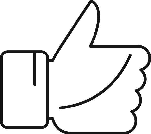 质量大拇指图标大纲最好的手图片下载