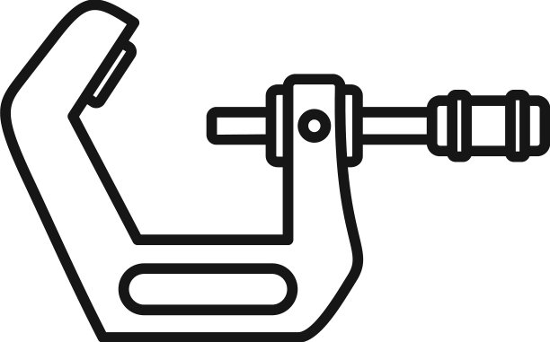 千分尺卡尺图标轮廓精度图片下载