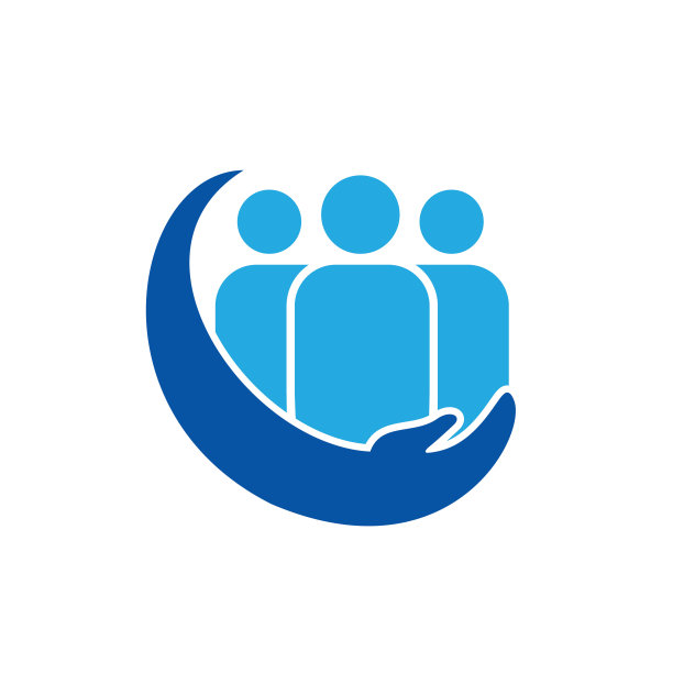 人或家庭关怀载体标志设计。手和人图标设计。图片下载