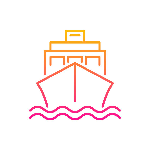 船舶矢量渐变图标风格插图。Eps 10个文件图片下载