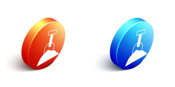 等距沙箱与沙和铲图标图片下载