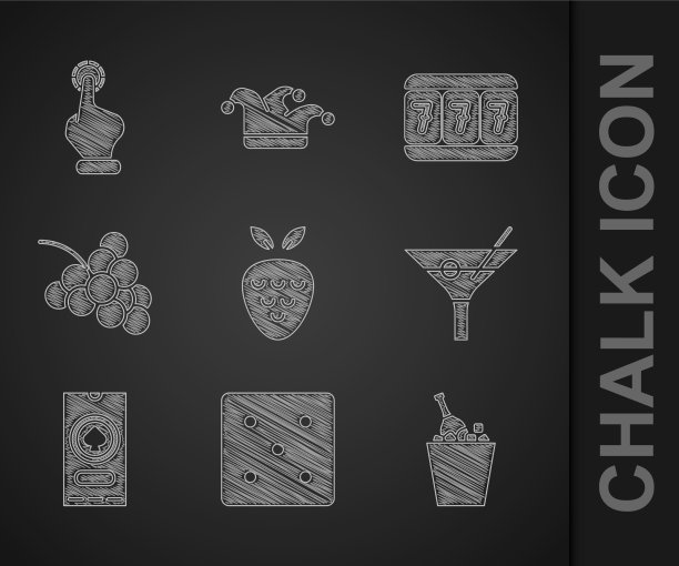 设置赌场老虎机草莓游戏骰子图片下载