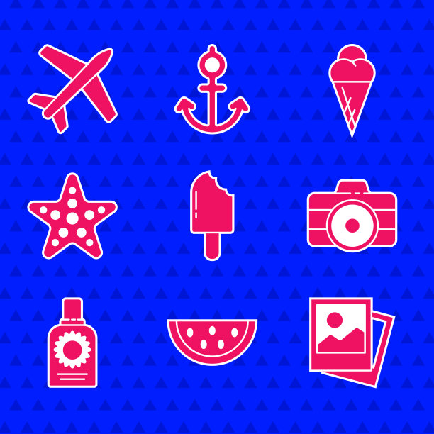 设冰淇淋西瓜照相机图片下载