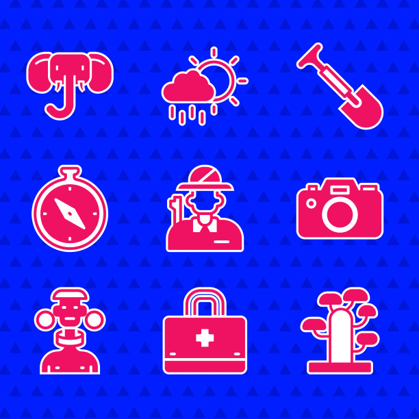 设置猎人急救箱非洲树照片图片下载