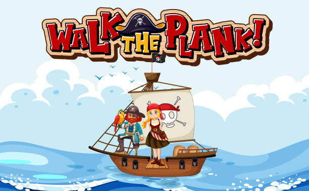 走板式字体横幅与海盗站图片下载