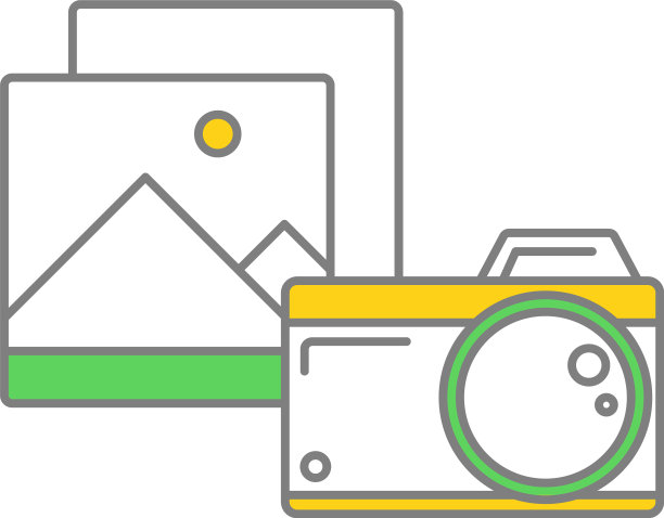 照片编辑器原型图标上的白色图片下载