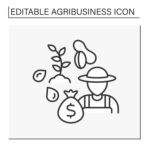 坚果栽培线图标图片下载