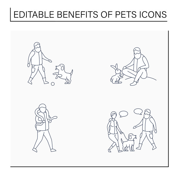 宠物利益线图标设置图片下载