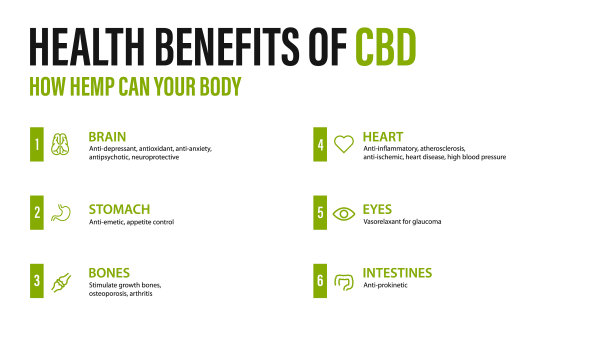 CBD对你身体的好处白色海报图片下载