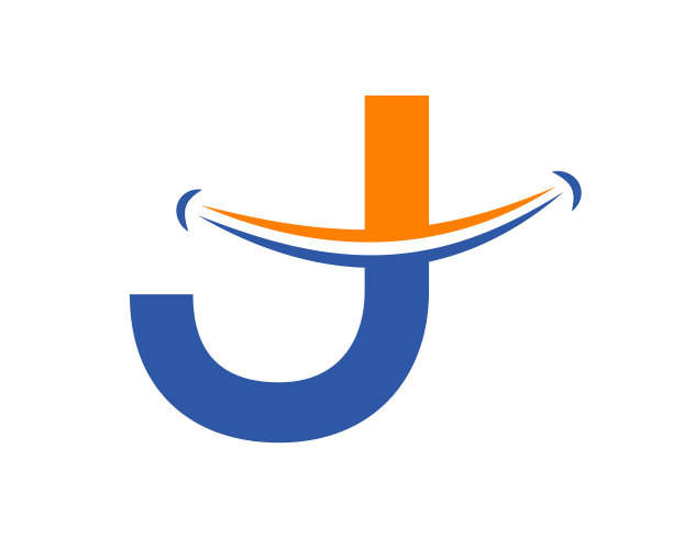 微笑标志与j字母概念首字母j图片下载