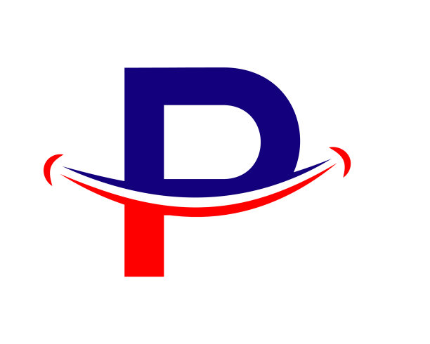 微笑标志与p字母概念的首字母p图片下载