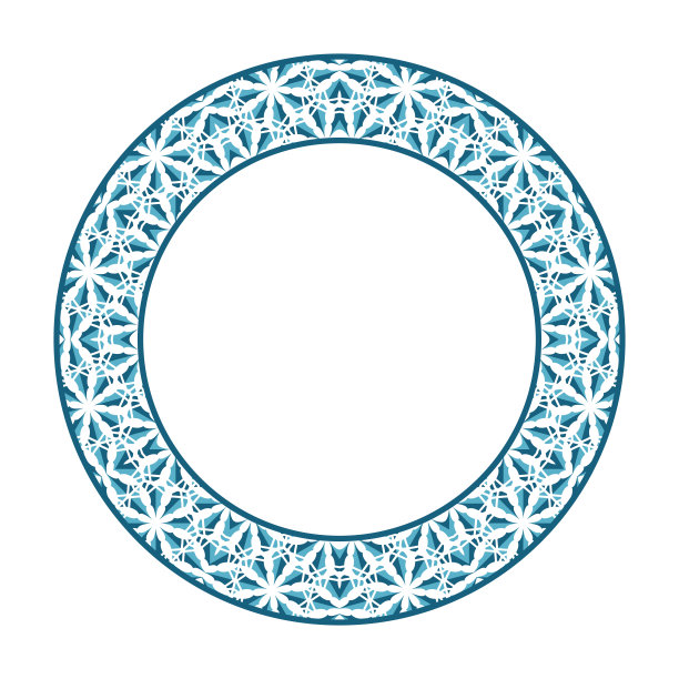 矢量亚洲部落圆形框架图片下载