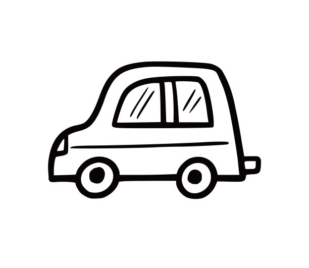 涂鸦车有趣的素描涂鸦风格图片下载