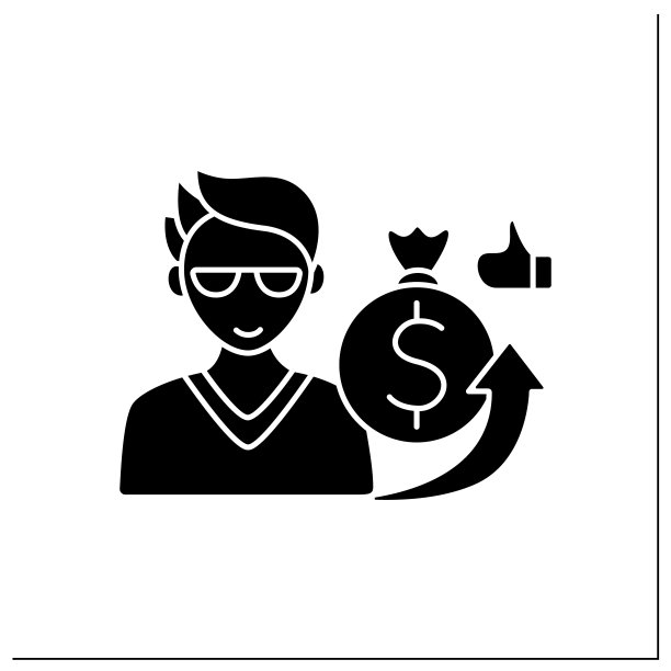 影响者赞助字形图标图片下载