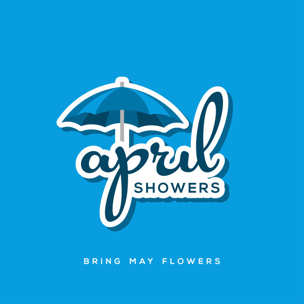 四月淋浴矢量设计插图庆祝的时刻图片下载