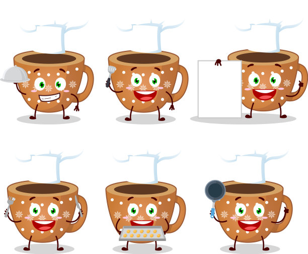 卡通人物咖啡饼干各种各样图片下载