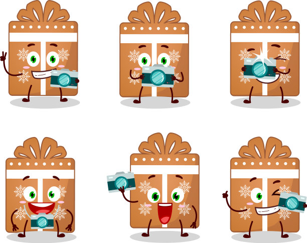 摄影师专业表情符号与礼物图片下载