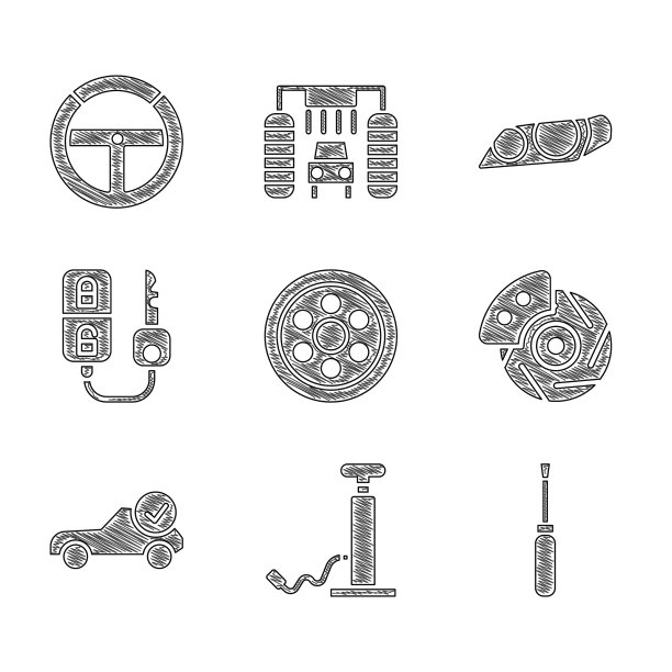 设置合金车轮车气泵螺丝刀刹车图片下载