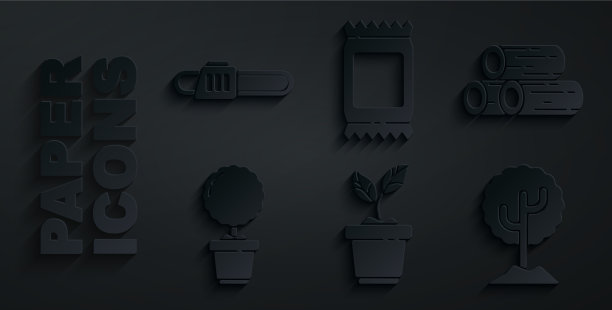 栽植在盆木圆木花树中图片下载