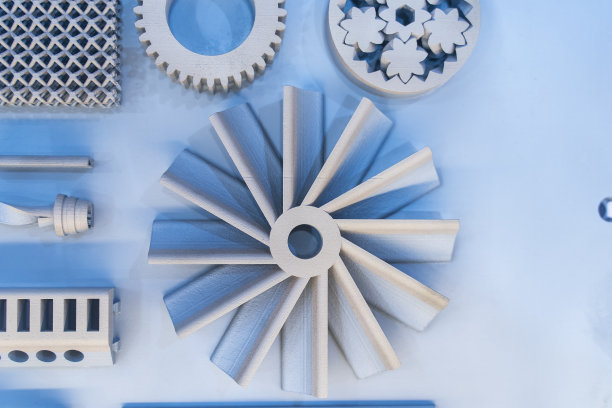 金属3D打印制造的金属产品。现代添加剂技术。图片下载