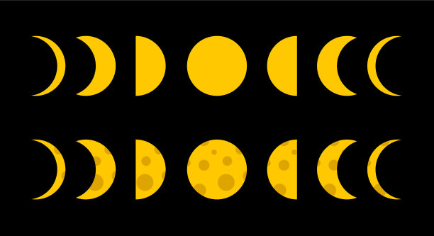 月相黄色图标设置月盘与和图片下载