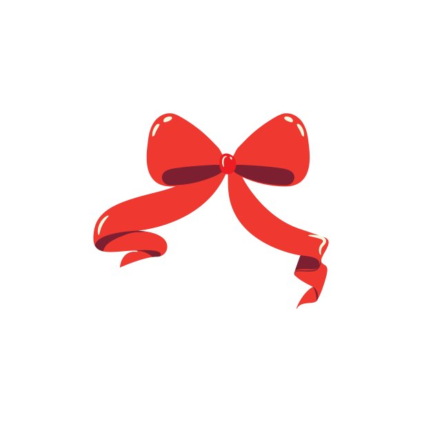 红色蝴蝶结的礼物，横幅，卡片，装饰。圣诞节日礼品装饰。情人节。向量。图片下载
