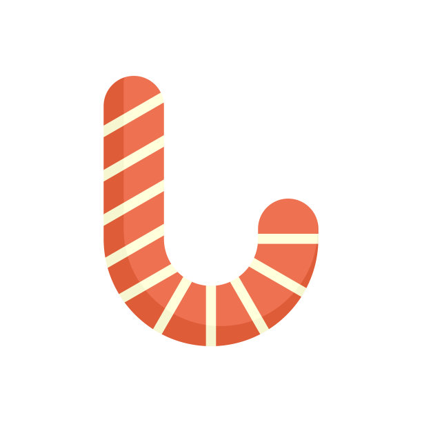 糖果藤条矢量图标，用于事件的装饰对象。图片下载