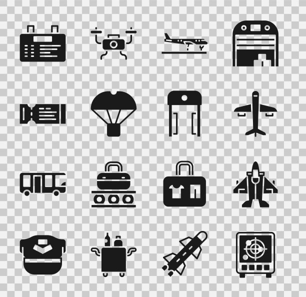 在监视喷气式战斗机上设置目标雷达图片下载