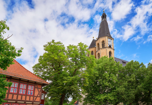 德国图林根州的诺德豪森市中心立面图片下载