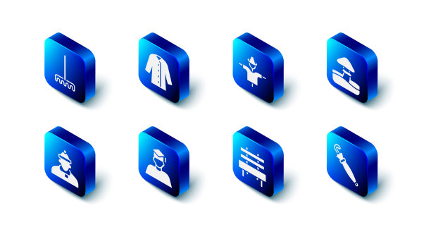设置雨衣稻草人蘑菇伞长凳图片下载