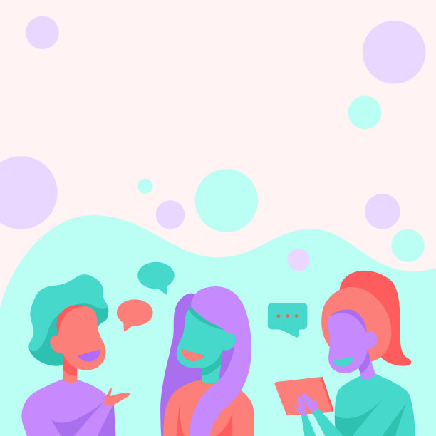 快乐的朋友们站着画画，互相交谈图片下载