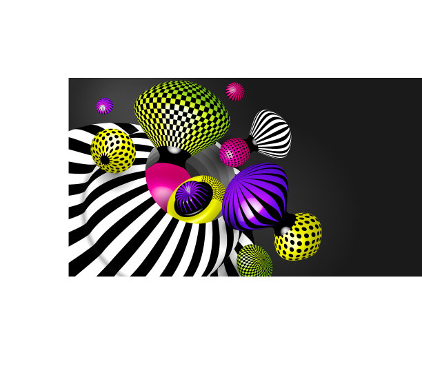 三维逼真的物体明亮现代的趋势图片下载