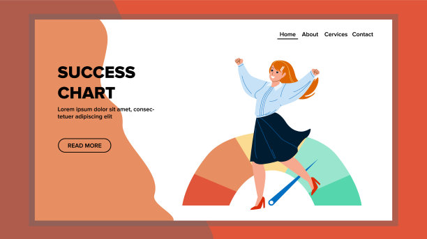 成功图表成就庆祝女孩图片下载