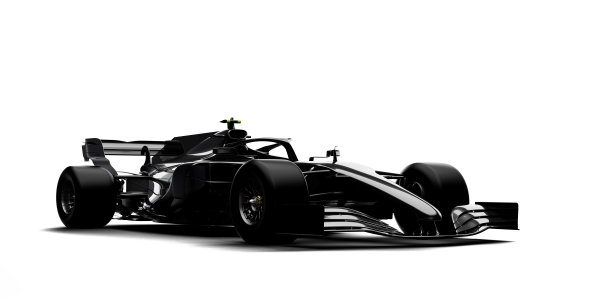 通用赛车(赛车)原型，逼真的渲染，隔离在白色上图片下载
