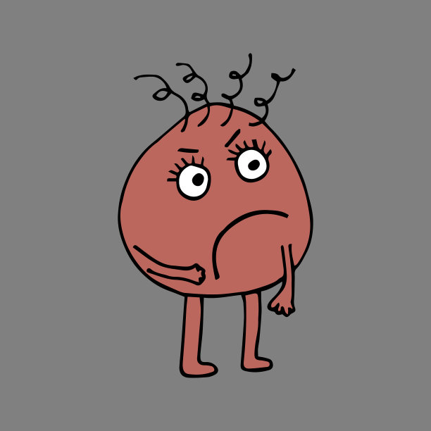 有趣的女孩性格与不同的情绪图片下载